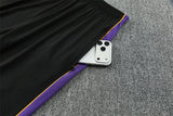 Barcelona 26/27 Black/Purple/Yellow Trim Quarter-Zip Long Sleeve Tracksuit