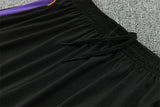 Barcelona 26/27 Black/Purple/Yellow Trim Quarter-Zip Long Sleeve Tracksuit