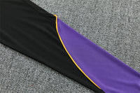 Barcelona 26/27 Black/Purple/Yellow Trim Quarter-Zip Long Sleeve Tracksuit