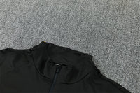 Barcelona 26/27 Black/Purple/Yellow Trim Quarter-Zip Long Sleeve Tracksuit