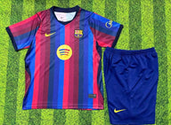 Barcelona 26/27 Blue/Red Stripes Home Kids Jersey Set