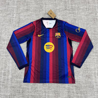 Barcelona 26/27 Blue/Red Stripes Home Long Sleeve Jersey