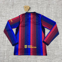 Barcelona 26/27 Blue/Red Stripes Home Long Sleeve Jersey