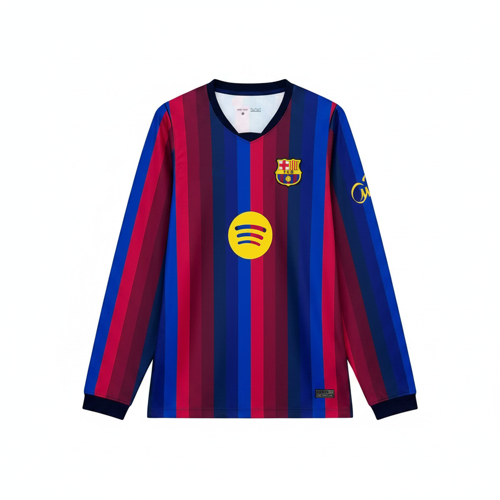 Barcelona 26/27 Classic Blaugrana Vertical Stripes Home Long Sleeve Jersey