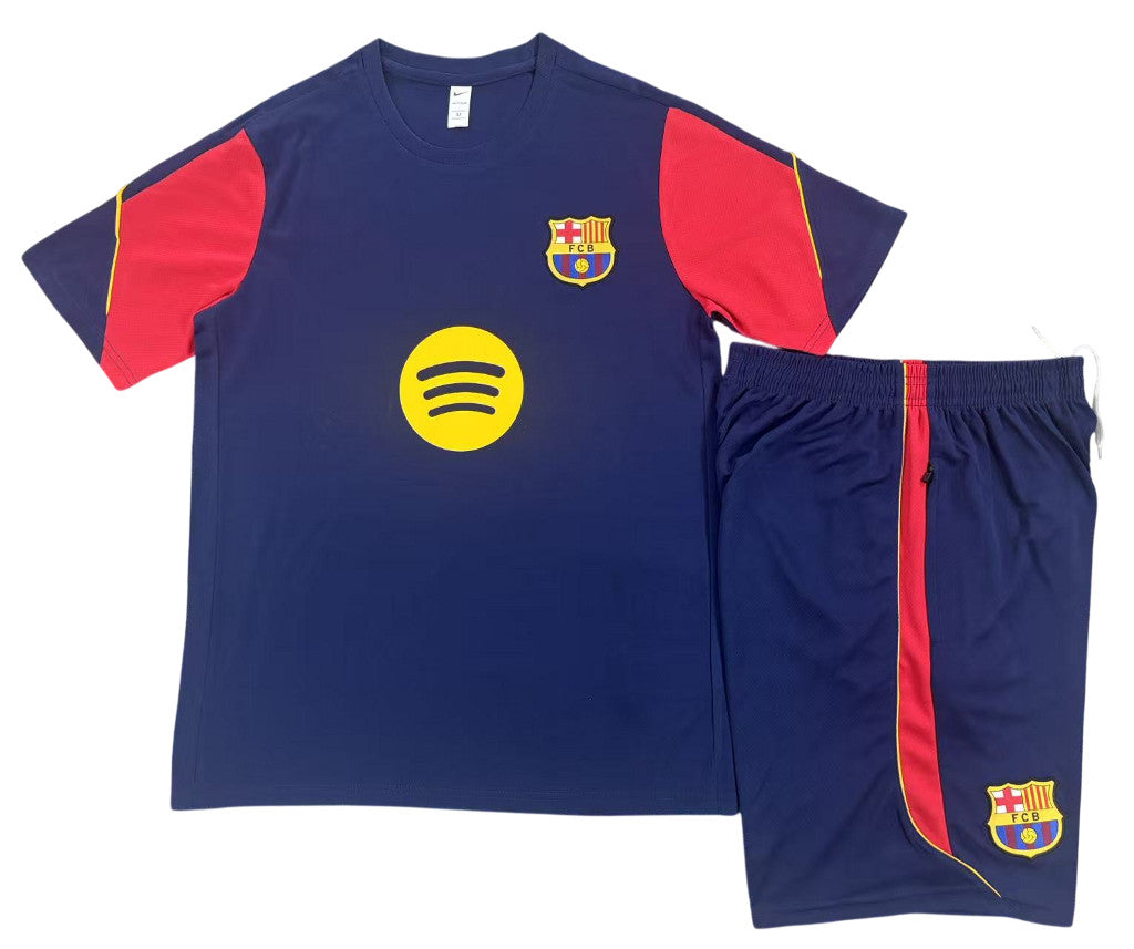 Barcelona 26/27 Dark Blue/Red Training Kids Jersey Set