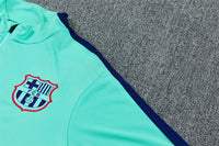 Barcelona 26/27 Deep Blue/Mint-Green Quarter-Zip Third Long Sleeve Tracksuit