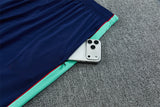 Barcelona 26/27 Deep Blue/Mint-Green Quarter-Zip Third Long Sleeve Tracksuit