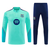 Barcelona 26/27 Deep Blue/Mint-Green Quarter-Zip Third Long Sleeve Tracksuit