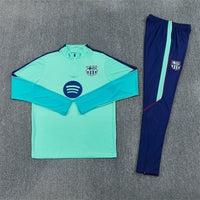 Barcelona 26/27 Deep Blue/Mint-Green Quarter-Zip Third Long Sleeve Tracksuit