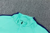 Barcelona 26/27 Deep Blue/Mint-Green Quarter-Zip Third Long Sleeve Tracksuit