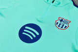 Barcelona 26/27 Deep Blue/Mint-Green Quarter-Zip Third Long Sleeve Tracksuit