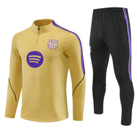 Barcelona 26/27 Gold/Purple/Black Quarter-Zip Long Sleeve Tracksuits
