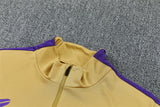 Barcelona 26/27 Gold/Purple/Black Quarter-Zip Long Sleeve Tracksuits