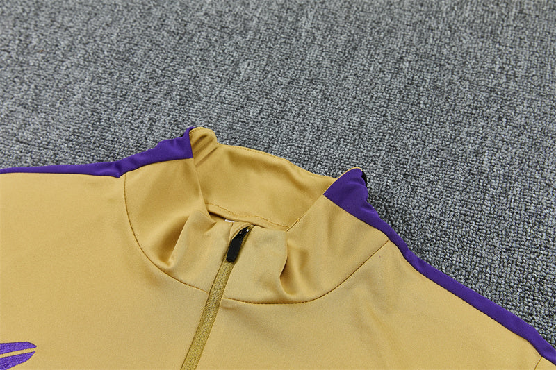 Barcelona 26/27 Gold/Purple/Black Quarter-Zip Long Sleeve Tracksuits