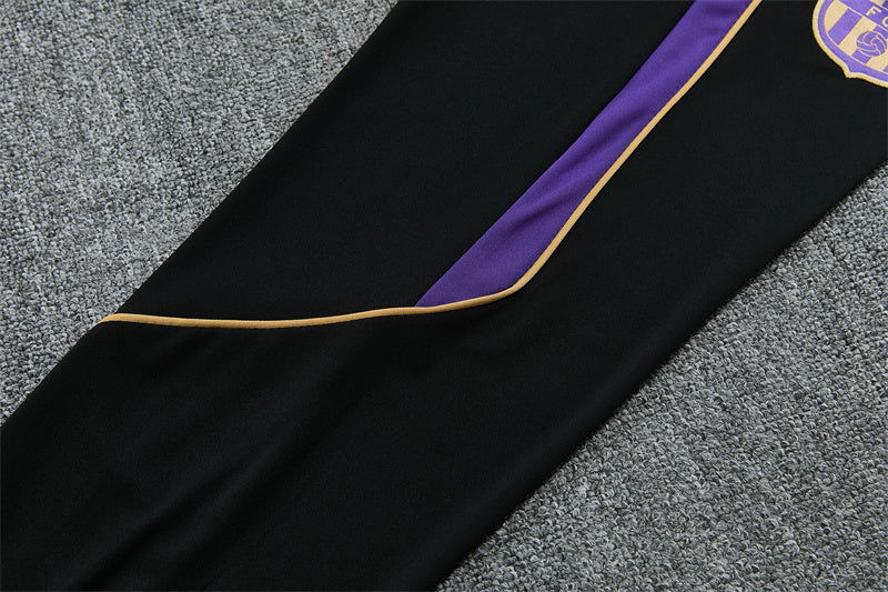 Barcelona 26/27 Gold/Purple/Black Quarter-Zip Long Sleeve Tracksuits