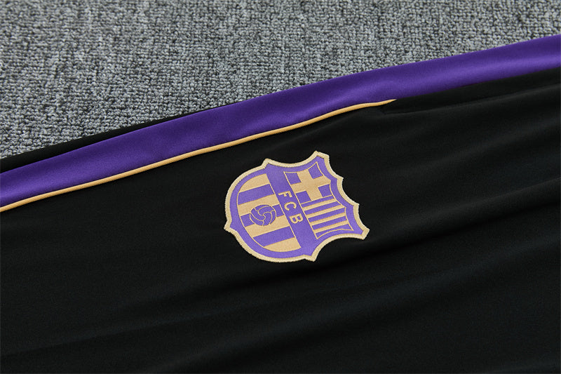 Barcelona 26/27 Gold/Purple/Black Quarter-Zip Long Sleeve Tracksuits