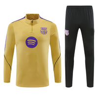 Barcelona 26/27 Gold/Purple/Black Quarter-Zip Long Sleeve Tracksuits