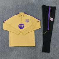 Barcelona 26/27 Gold/Purple/Black Quarter-Zip Long Sleeve Tracksuits