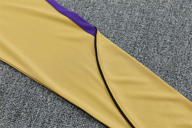 Barcelona 26/27 Gold/Purple/Black Quarter-Zip Long Sleeve Tracksuits