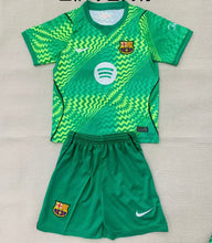 Barcelona 26/27 Green Chevron Goalkeeper Kids Jersey Set