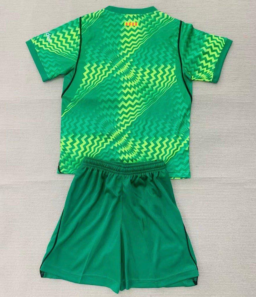 Barcelona 26/27 Green Chevron Goalkeeper Kids Jersey Set