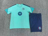 Barcelona 26/27 Green Frost / Loyal Blue Third Training Kids Jersey Set