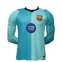 Barcelona 26/27 Light Aqua Third Long Sleeve Player Version Jersey