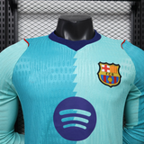 Barcelona 26/27 Light Aqua Third Long Sleeve Player Version Jersey