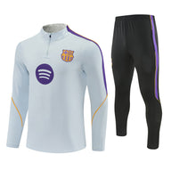 Barcelona 26/27 Light Grey/Black/ Orange Trim Away Training Tracksuit Set