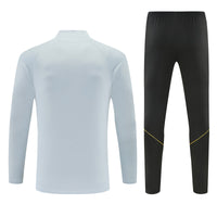 Barcelona 26/27 Light Grey/Black/ Orange Trim Away Training Tracksuit Set