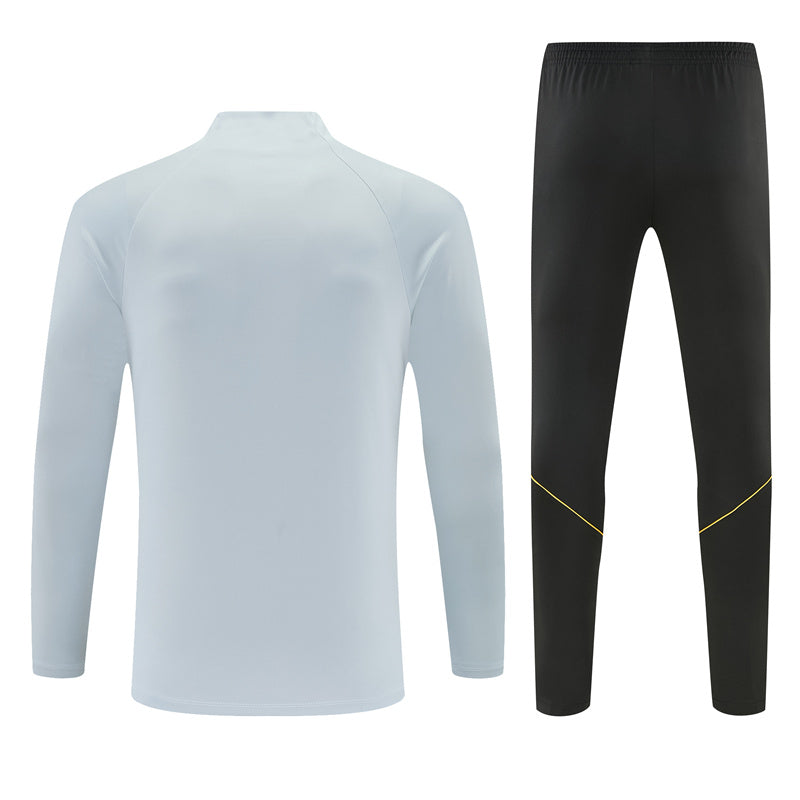 Barcelona 26/27 Light Grey/Black/ Orange Trim Away Training Tracksuit Set