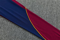 Barcelona 26/27 Maroon/Navy/Gold Trim Quarter-Zip Long Sleeve Tracksuit
