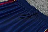 Barcelona 26/27 Maroon/Navy/Gold Trim Quarter-Zip Long Sleeve Tracksuit