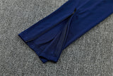 Barcelona 26/27 Maroon/Navy/Gold Trim Quarter-Zip Long Sleeve Tracksuit