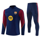Barcelona 26/27 Navy/Burgundy Quarter-Zip Long Sleeve Training Tracksuit