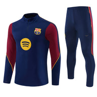 Barcelona 26/27 Navy/Burgundy Quarter-Zip Long Sleeve Training Tracksuit