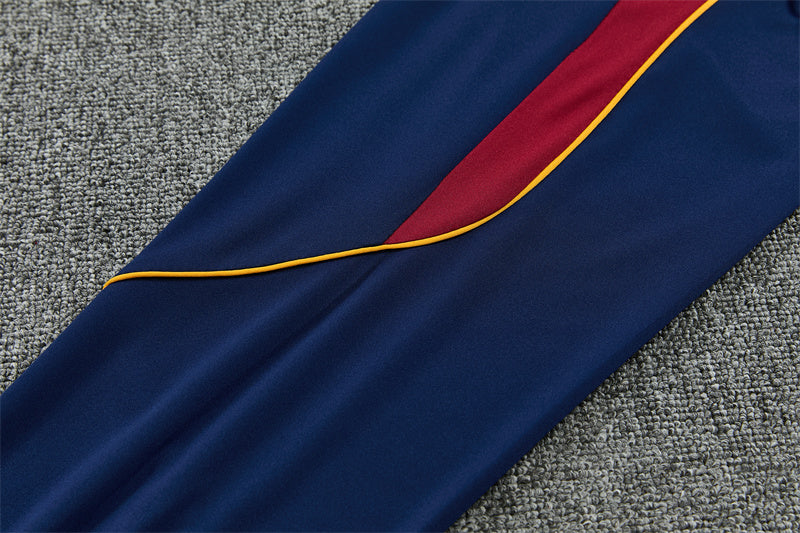 Barcelona 26/27 Navy/Burgundy Quarter-Zip Long Sleeve Training Tracksuit