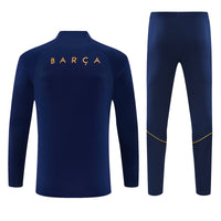 Barcelona 26/27 Navy/Burgundy Quarter-Zip Long Sleeve Training Tracksuit