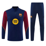 Barcelona 26/27 Navy/Burgundy Quarter-Zip Long Sleeve Training Tracksuit