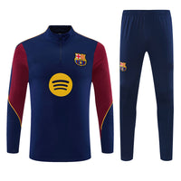 Barcelona 26/27 Navy/Burgundy Quarter-Zip Long Sleeve Training Tracksuit