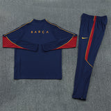 Barcelona 26/27 Navy/Burgundy Quarter-Zip Long Sleeve Training Tracksuit