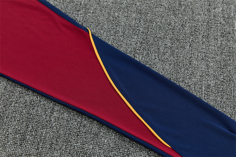 Barcelona 26/27 Navy/Burgundy Quarter-Zip Long Sleeve Training Tracksuit