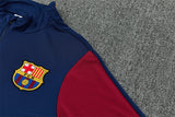 Barcelona 26/27 Navy/Burgundy Quarter-Zip Long Sleeve Training Tracksuit