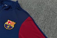 Barcelona 26/27 Navy/Burgundy Quarter-Zip Long Sleeve Training Tracksuit