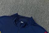 Barcelona 26/27 Navy/Burgundy Quarter-Zip Long Sleeve Training Tracksuit