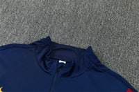 Barcelona 26/27 Navy/Burgundy Quarter-Zip Long Sleeve Training Tracksuit