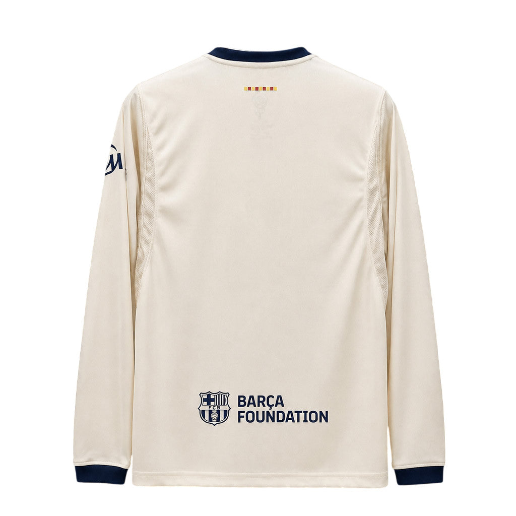 Barcelona 26/27 Off-White/Maroon Fourth Long Sleeve Jersey