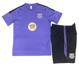 Barcelona 26/27 Purple/Black/Gold Trim Training Kids Jersey Set