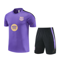 Barcelona 26/27 Purple/Black/Gold Trim Training Kids Jersey Set