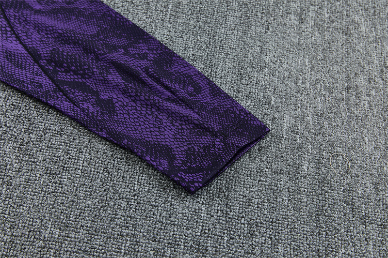 Barcelona 26/27 Purple/Black Snakeskin Pattern Long Sleeve Tracksuit